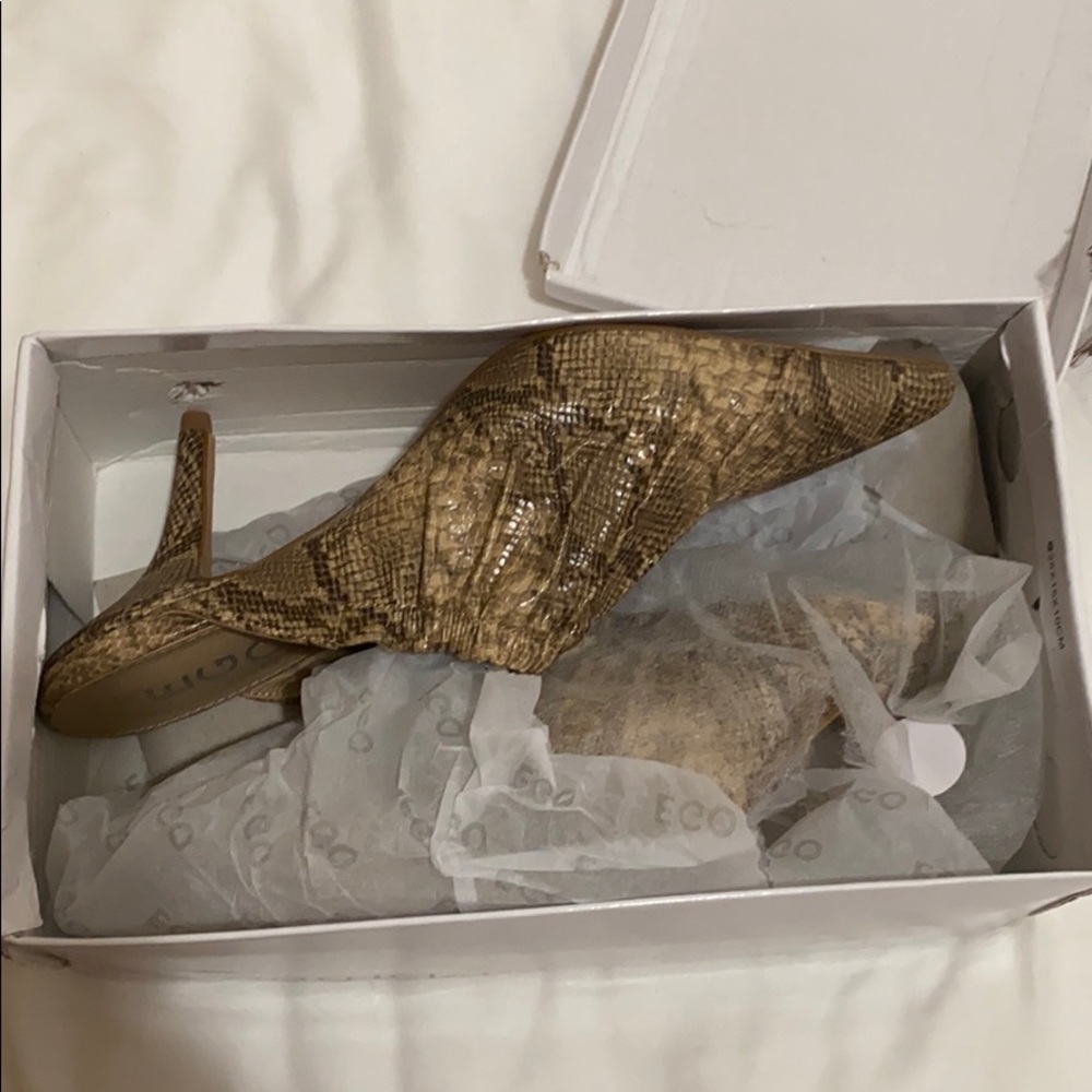 EGO OFFICIAL Snake Skin Mule heel